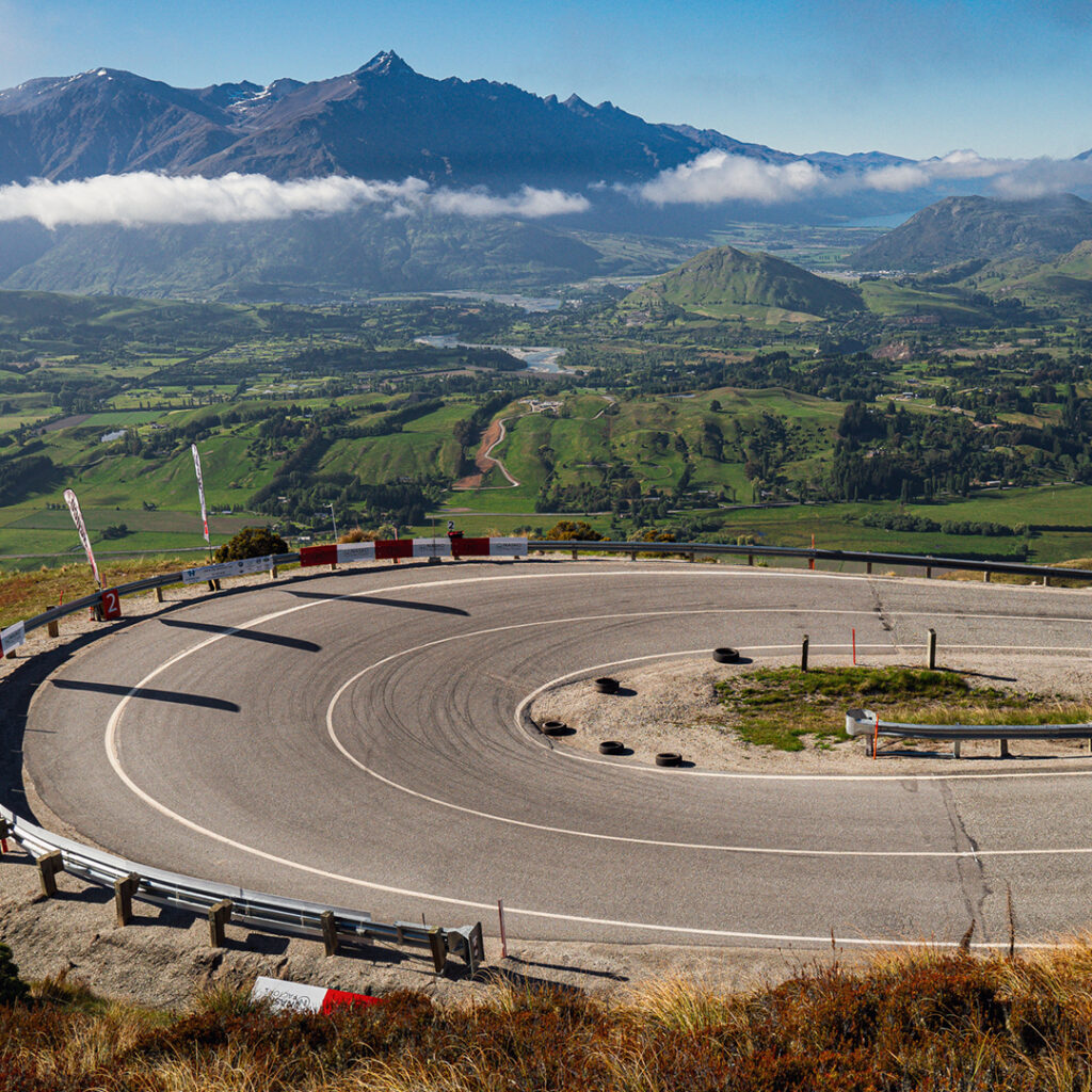 part of the track with beautiful Queenstown in background
